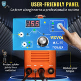 SKYSHALO 155Amp 3 in 1, TIG Welder, 110V High Frequency TIG/Stick/Clean Welding Machine w/ IGBT Inverter, Digital Arc Welder with Torch l, Iron, Mild Steel, Copper, and Nickel