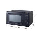Magic Chef 0.7 Cu. ft. Countertop Microwave (Black with Gray Cavity)